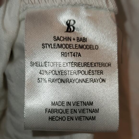 Anthropologie SB Sachim + Babi Ivory Drape Textured Sleeveless Blouse Size XS - Picture 9 of 10